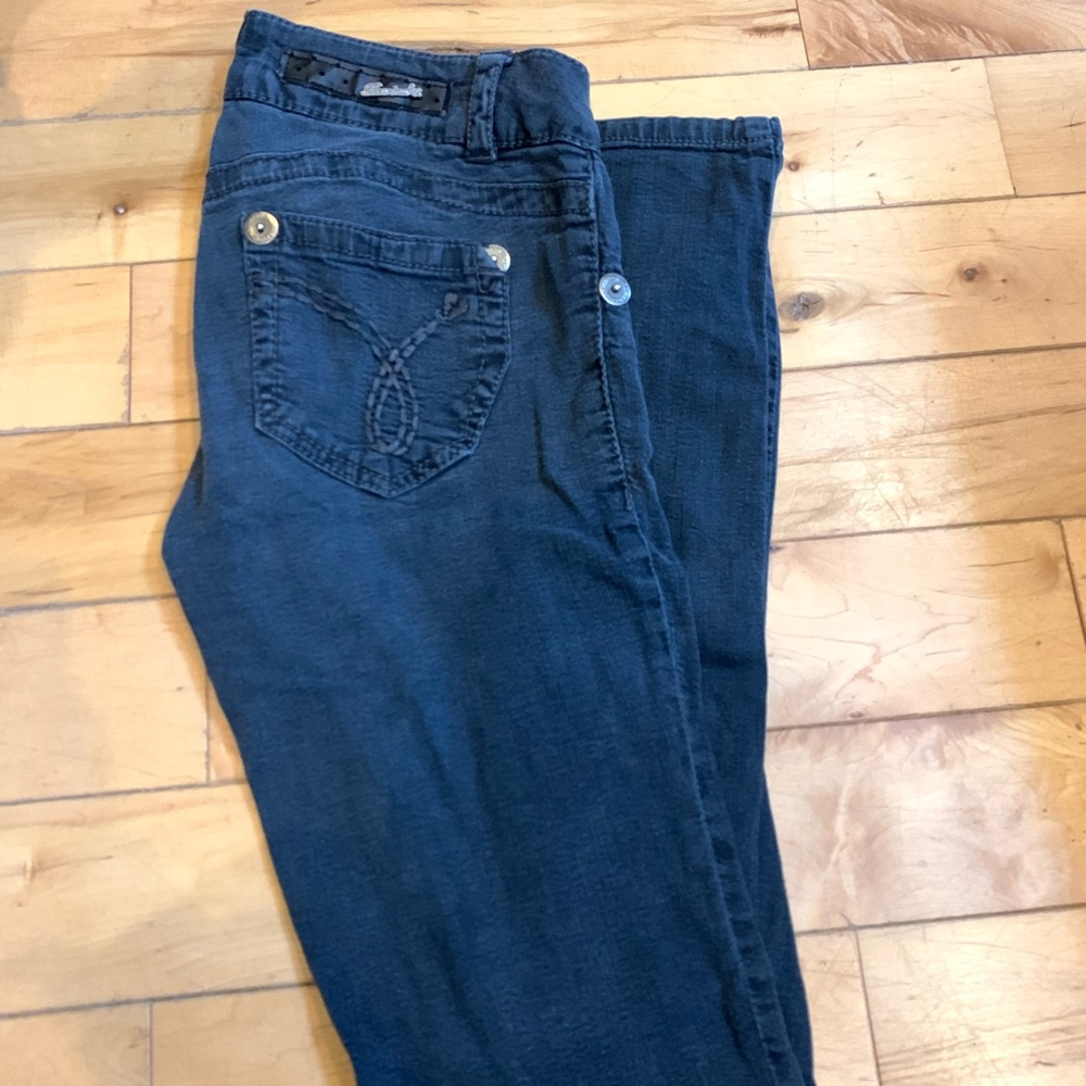 Black low rise bootcut jeans size 1